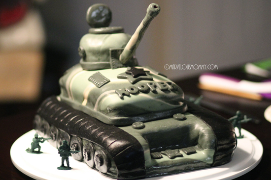 Camo Army Tank Cake