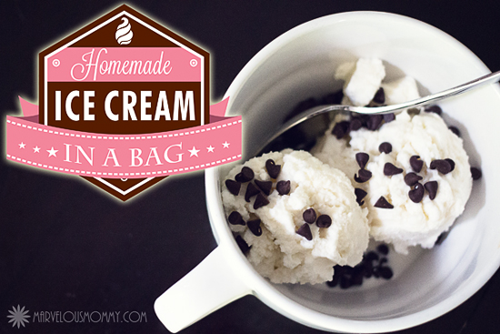 Homemade Ice Cream in a bag Recipe
