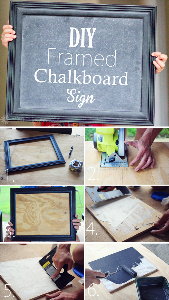DIY Framed Chalkboard Sign