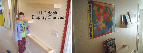 DIY Book Display Shelves