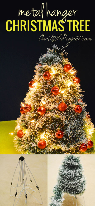DIY Wire Hanger Christmas Tree Tutorial