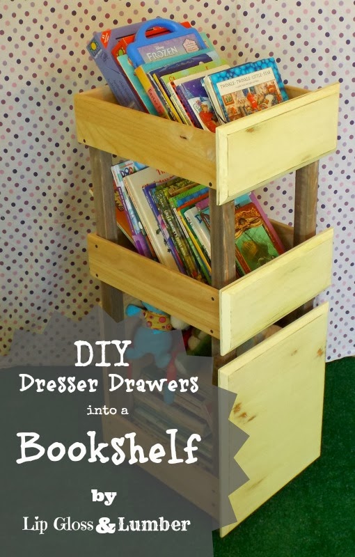 DIY Drawer Bookshelves