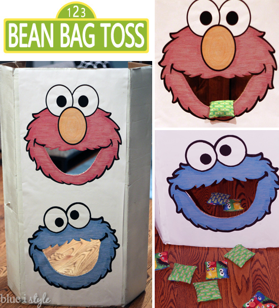 DIY Sesame Street Bean Bag Toss Game
