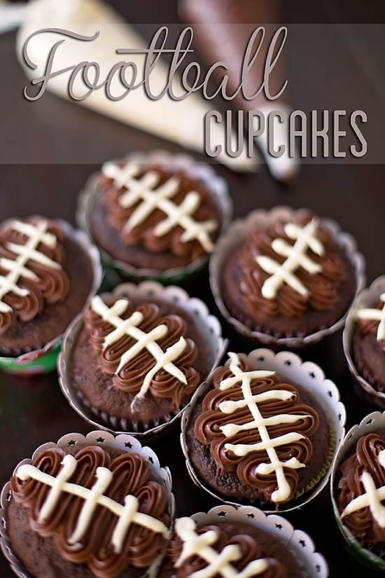 Football Cupcakes_Super Bowl Party
