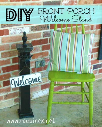 front porch welcome sign