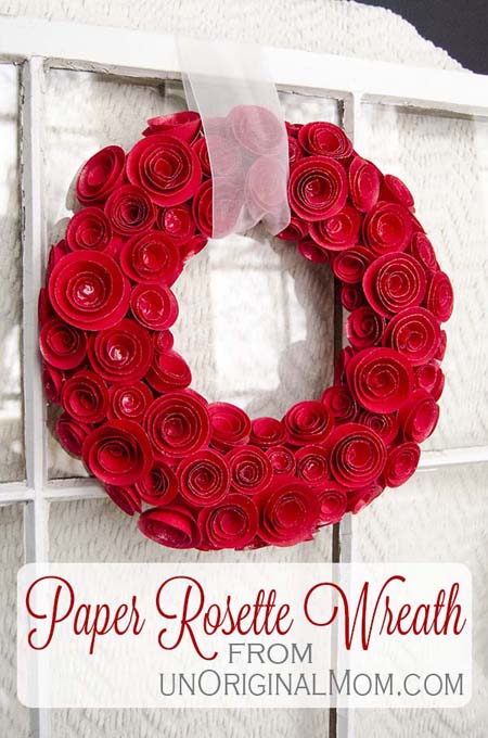 paper rosette wreath