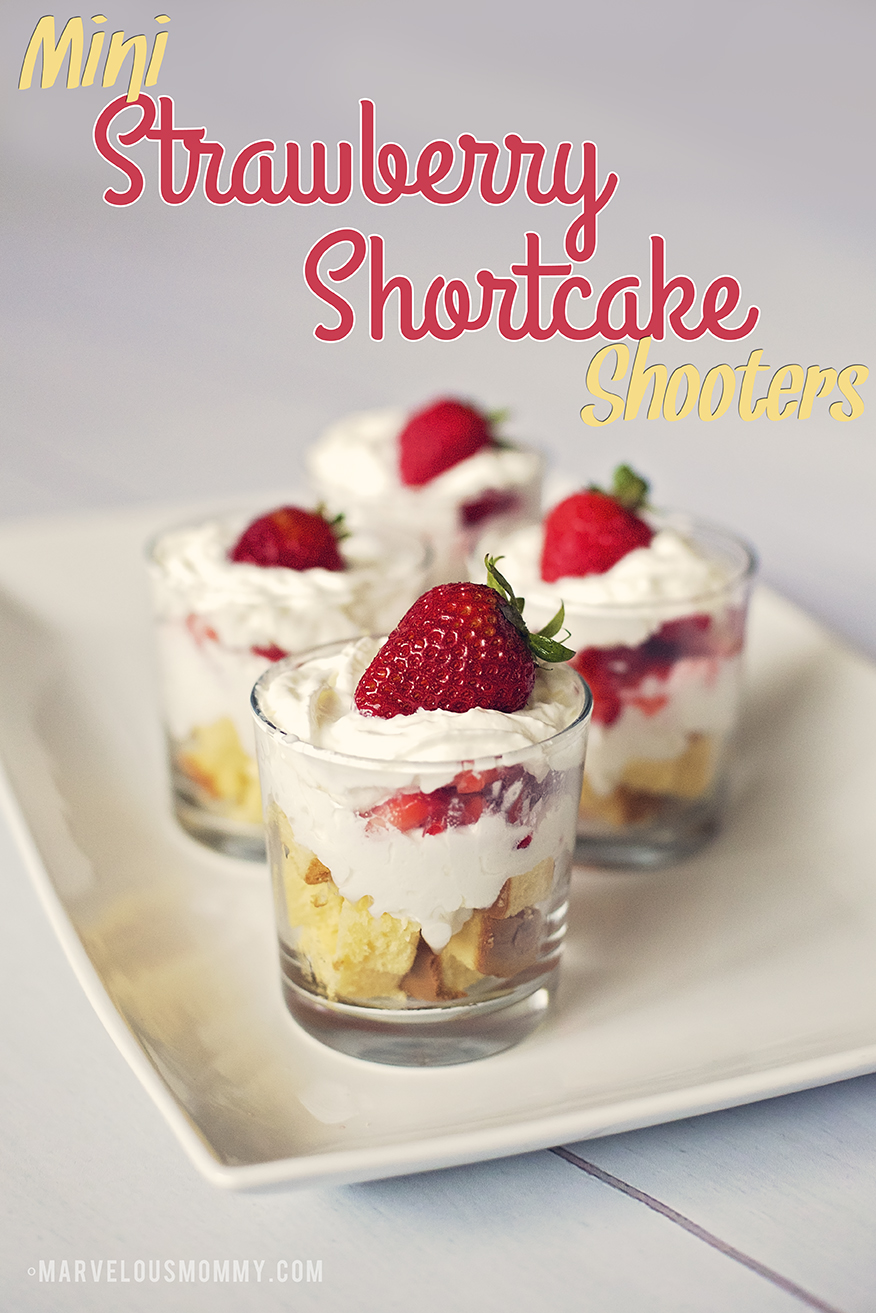 Mini Strawberry Shortcake Shooters