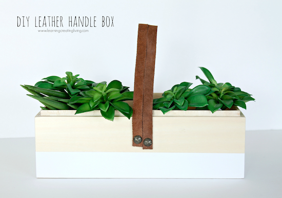 leather handled box