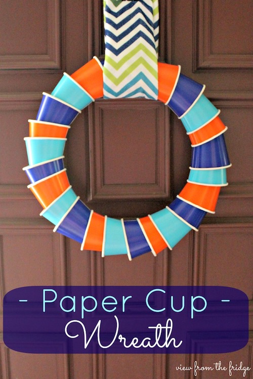 DIY paper-cup-wreath