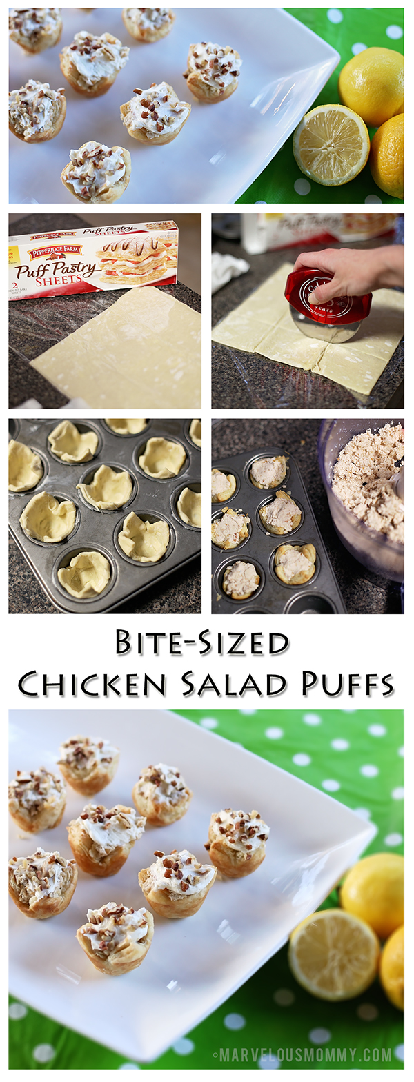 Bite-Sized Chicken Salad Puffs Recipe