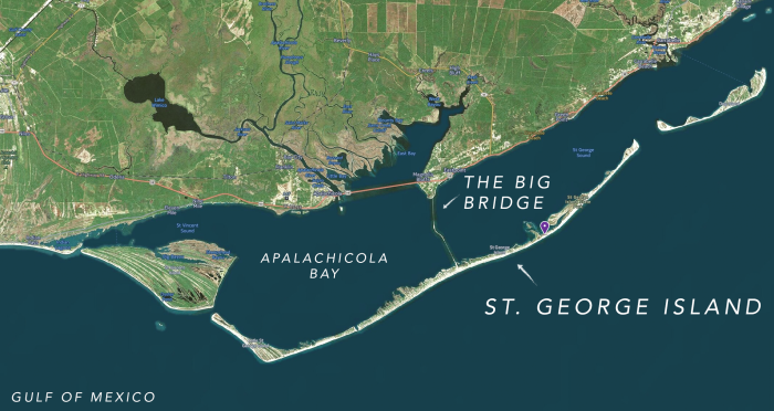 St George Island Map