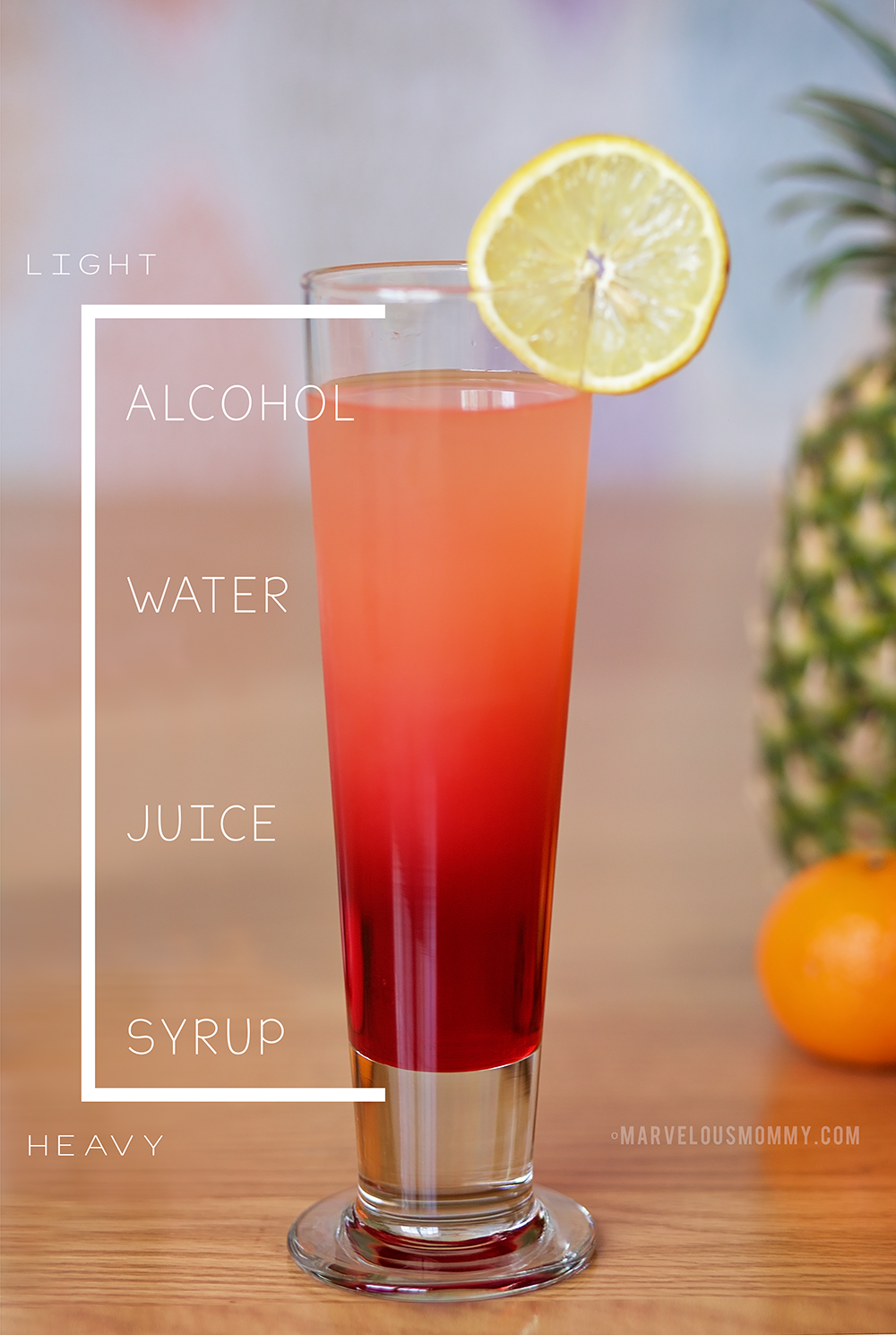 Tropical Sunrise Layered Cocktail HOW TO