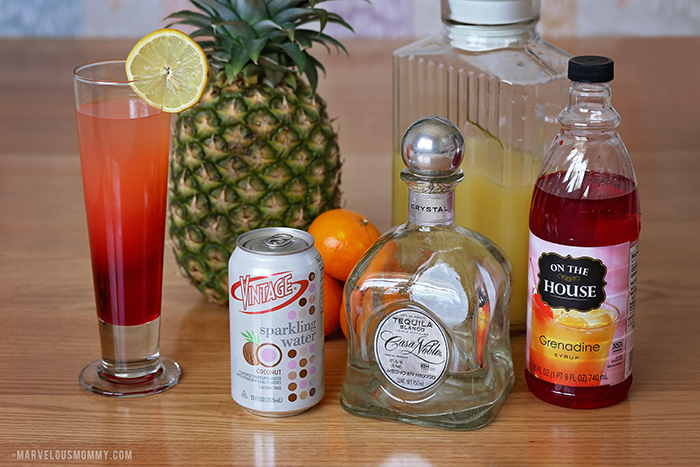 Tropical Sunrise Layered Cocktail Recipe