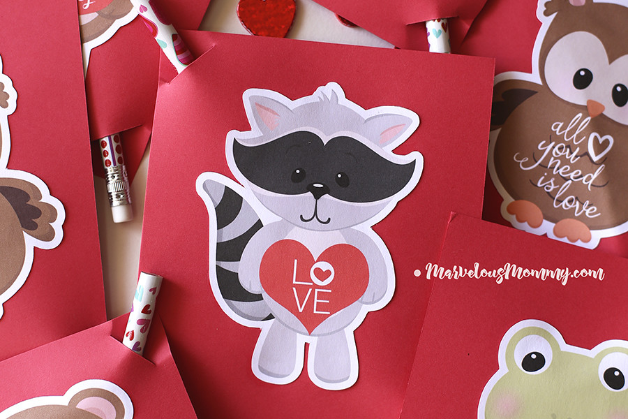 Cute Animal Valentines - Free Printable