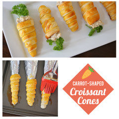 Adorable Carrot-Shaped Croissant Cones for Easter | Easter Themed Appetizer