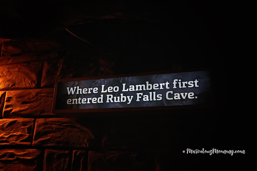Where Leo Lambert first entered Ruby Falls Cave